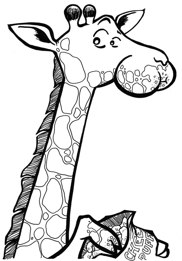 Line Art Giraffe : Giraffe line drawing clipart best