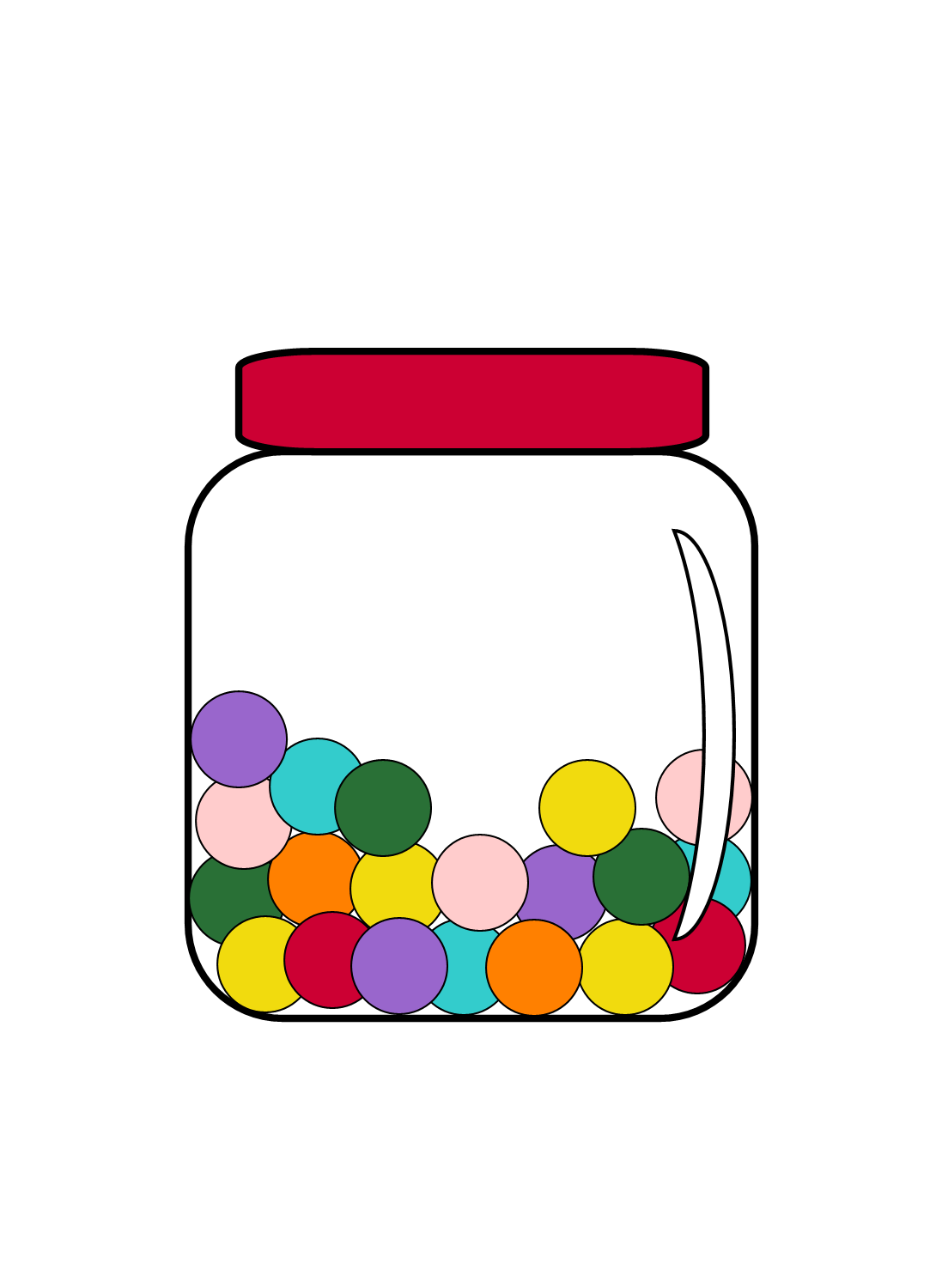 Clipart sweets in a jar