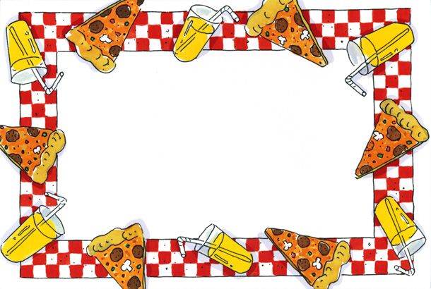 pizza clip art border | Pizza Party Border | Desserts | Pinterest
