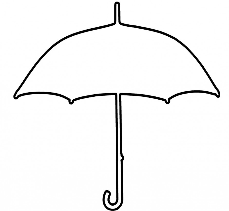 Umbrella Outline Clipart