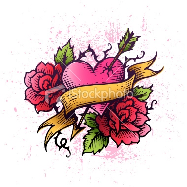 Little Rose Heart Tattoo Design | Fresh 2017 Tattoos Ideas
