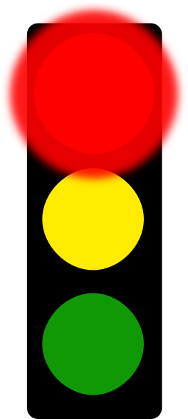 Red traffic light clipart