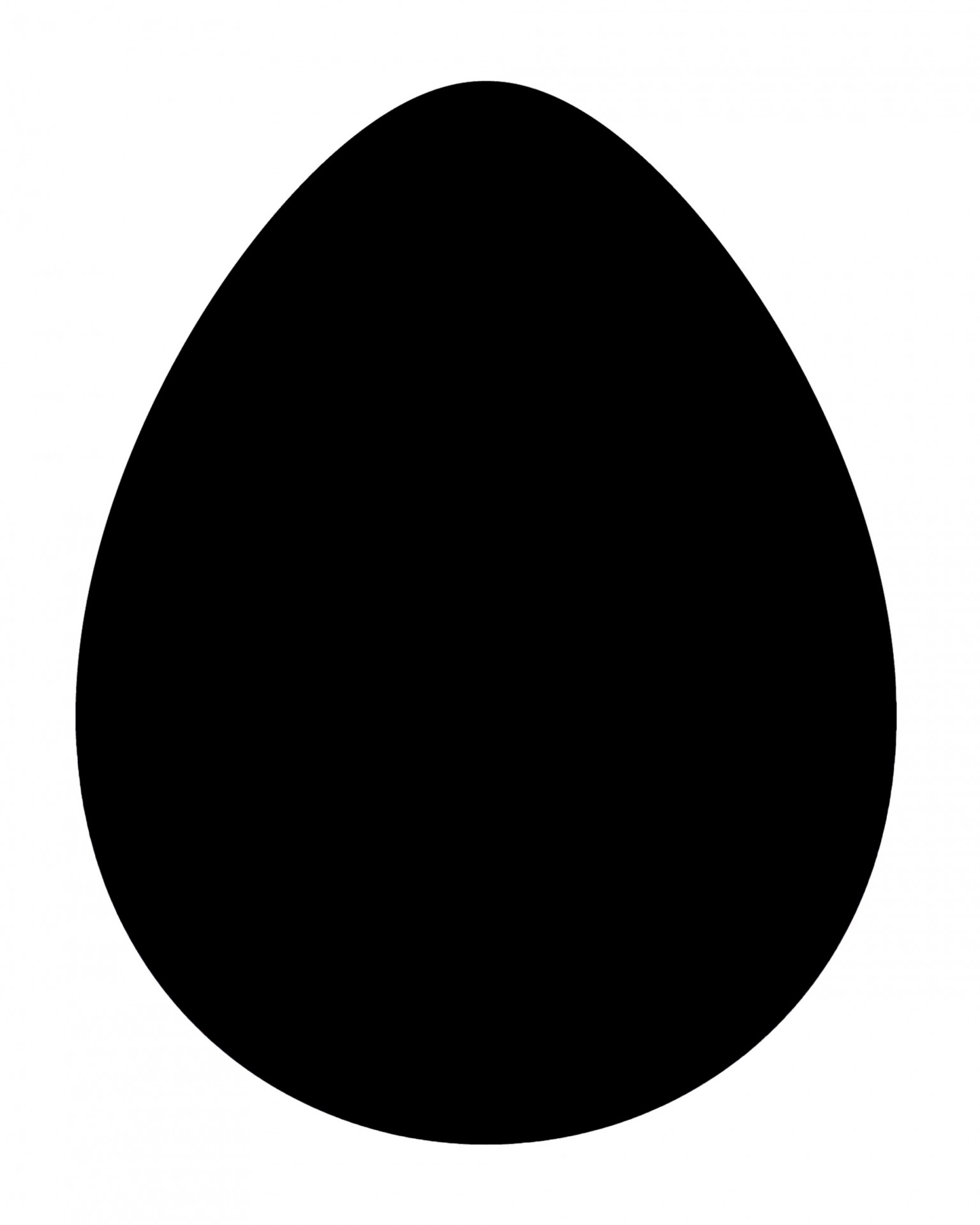 Egg Silhouette Clipart Template Free Stock Photo - Public Domain ...