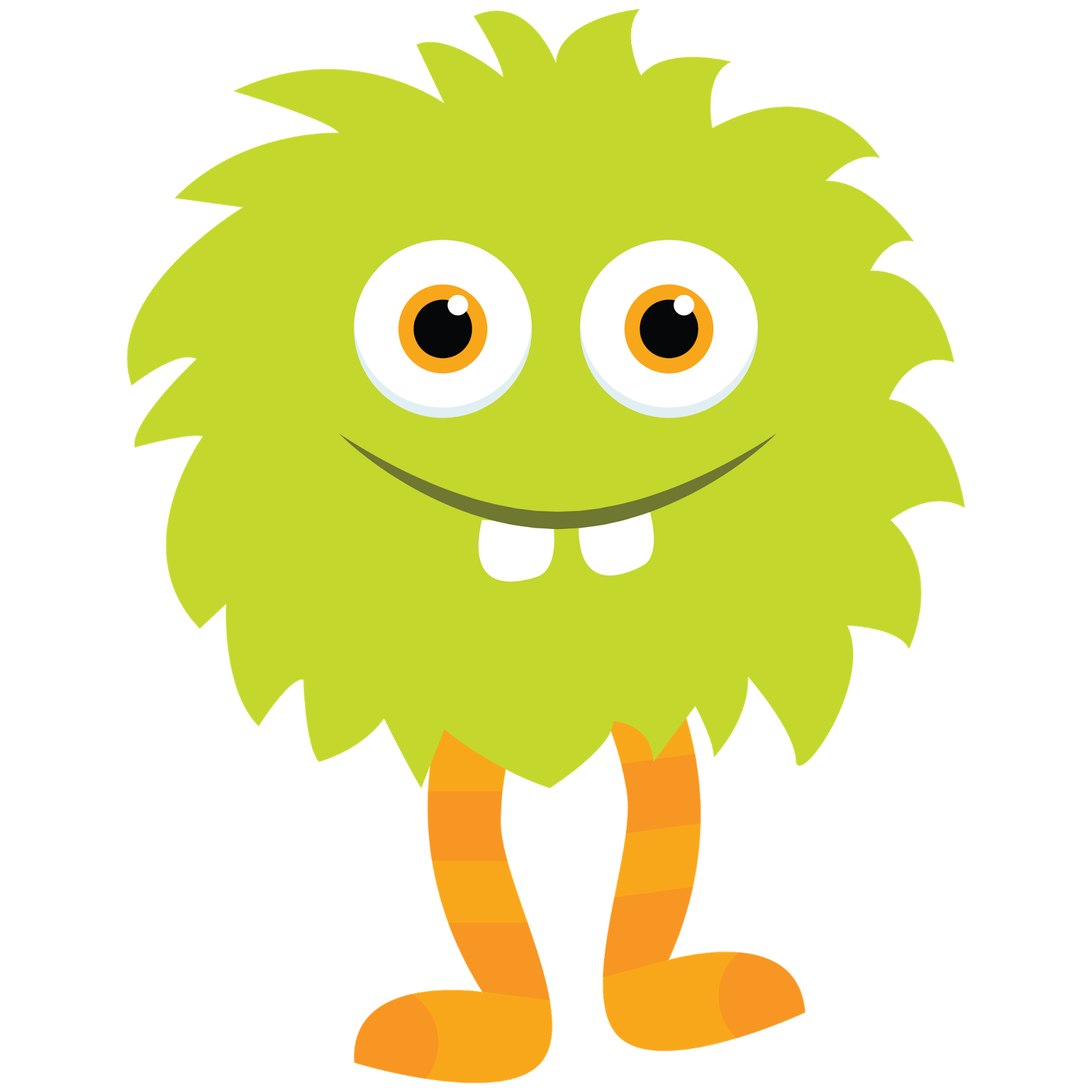 Cute yellow monster clipart