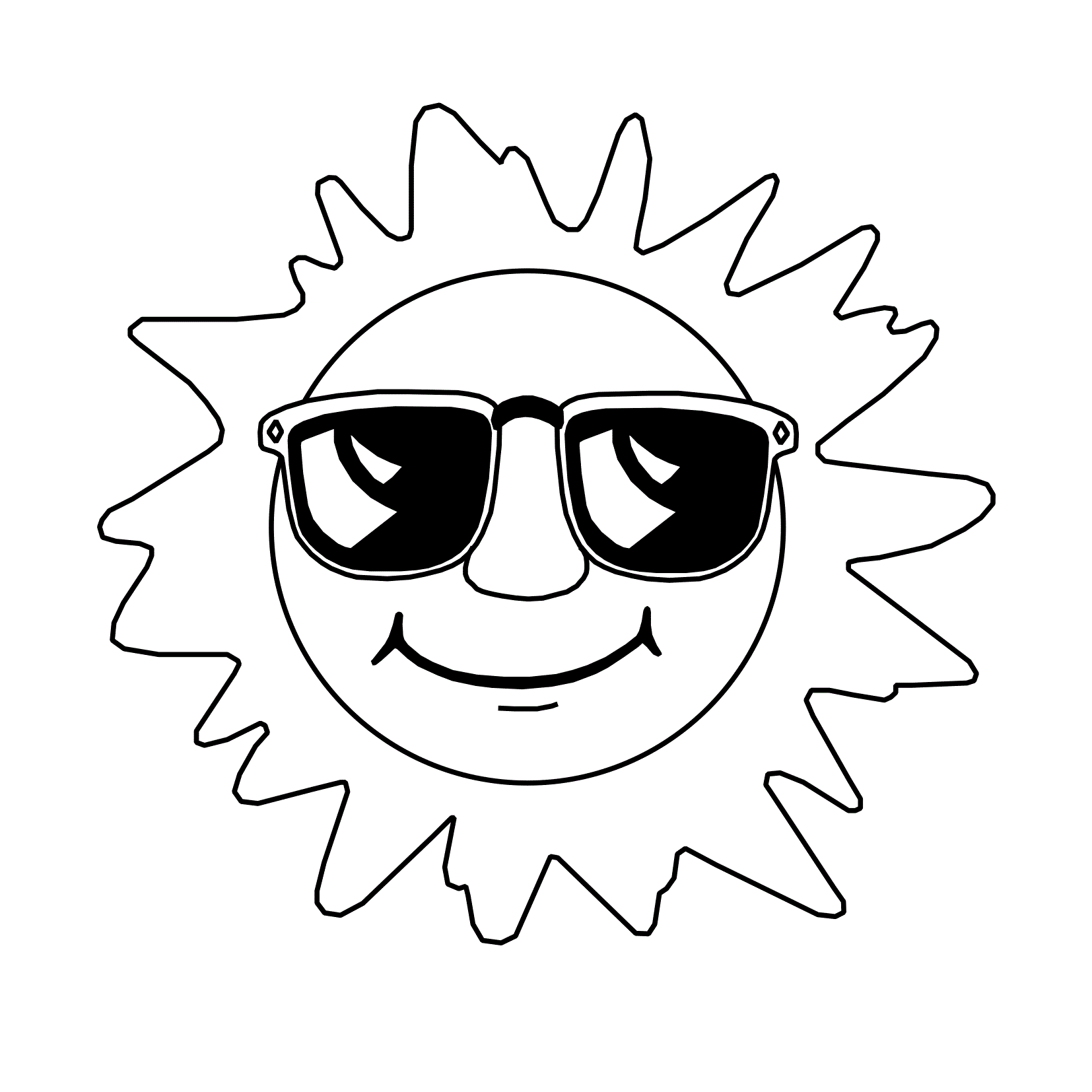 free black and white clipart of sun - photo #12