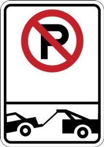 No Parking Signs with No Parking Symbol and Tow-Away Symbol ...