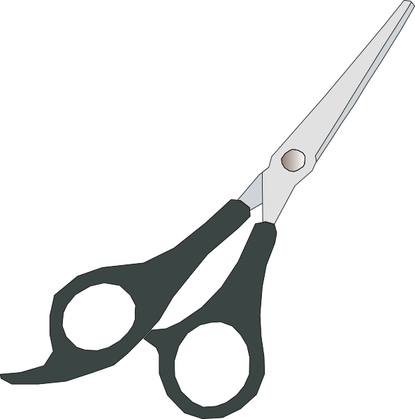 Grey Scissor clip art Free Vector