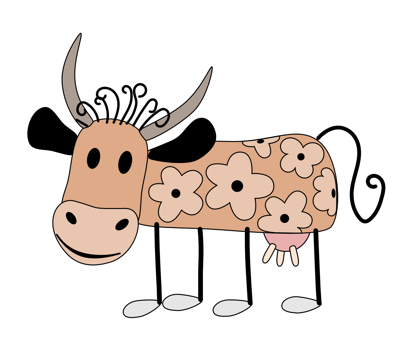 Clip Art: Cartoon Cows 2 Scalable Vector ...