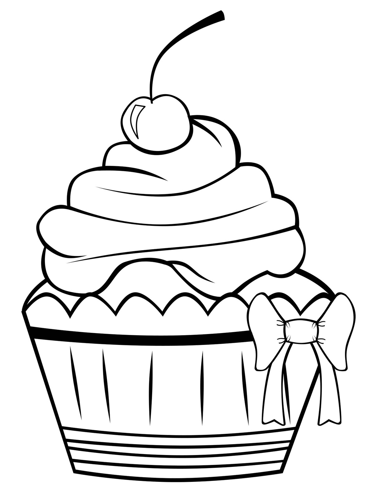 Cupcake Line Drawing