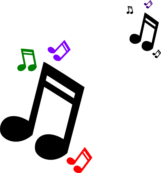 Colored Music Notes clip art - vector clip art online, royalty ...