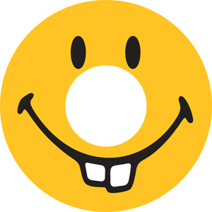 Goofy Smiley Face Contact Lenses (Pair) | Smiley Face Contact Lenses