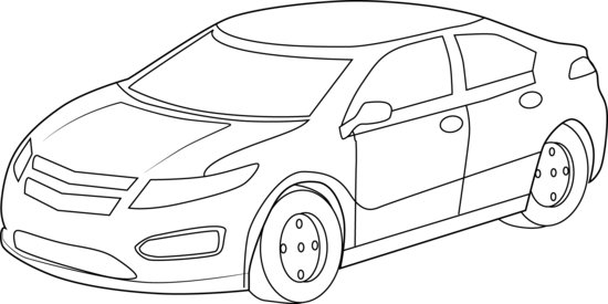 free clipart black and white car - photo #34