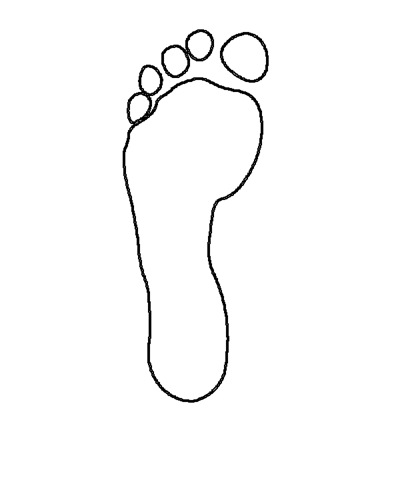Footprint Stencil - ClipArt Best