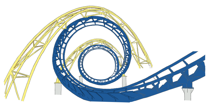 Clipart - Roller Coaster Tracks