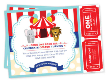 circus invitation