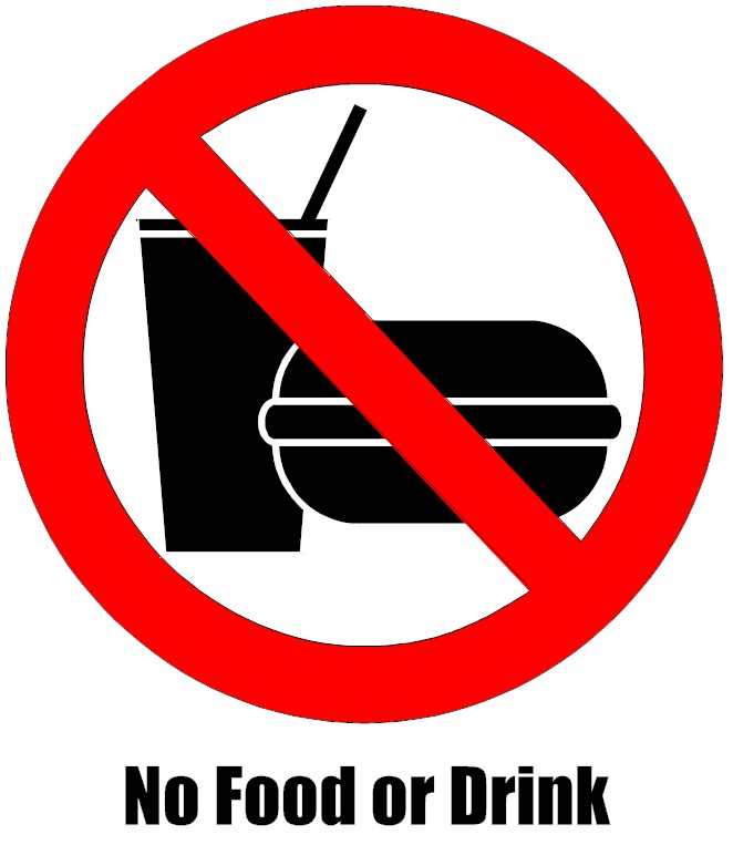 No Food Or Drink Sign Printable - ClipArt Best