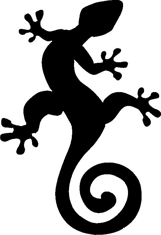 Gecko Stencil - ClipArt Best