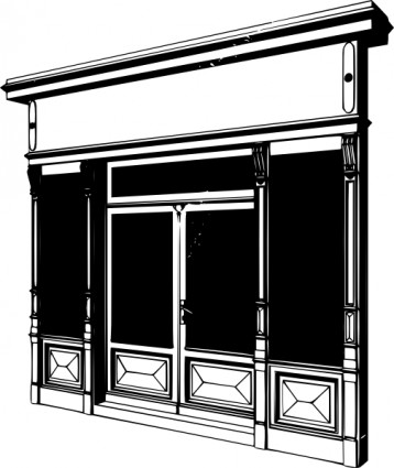 615 views Portal With Two Show Windows clip art Vector clip art - Free ...