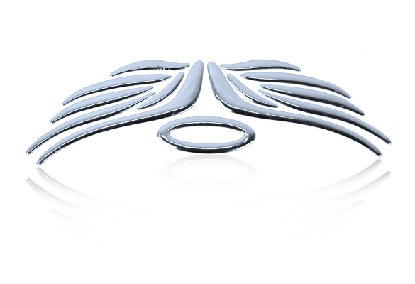 B20E New Car PVC 3D Logo Emblems Auto Badge Angel Wing Sticker ...