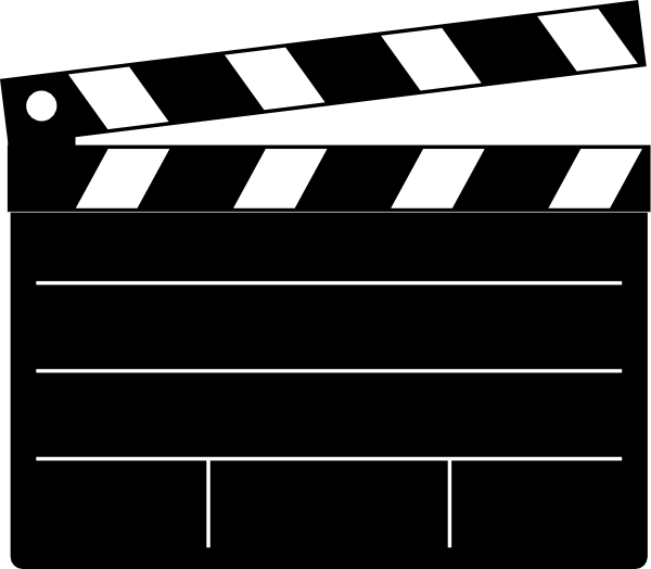 Clapper-board clip art Free Vector