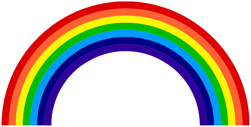 rainbow outline clip art - photo #48