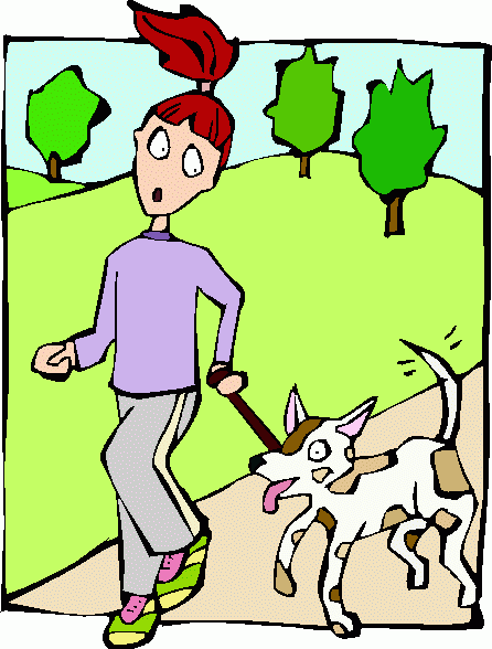 clipart walk the dog - photo #24