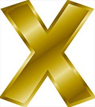 Free gold-letter-X Clipart - Free Clipart Graphics, Images and ...