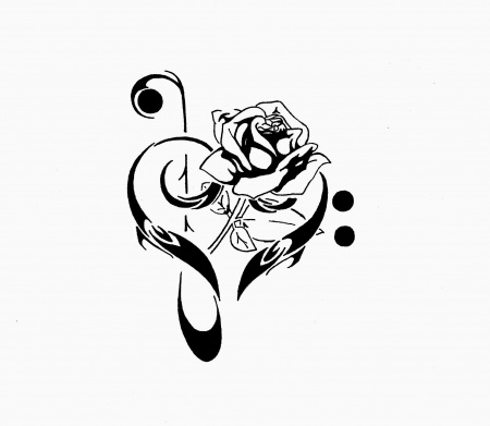 Treble Clef Rose - ClipArt Best