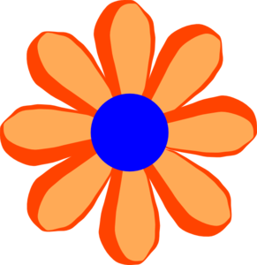 Flower Cartoon Orange clip art - vector clip art online, royalty ...