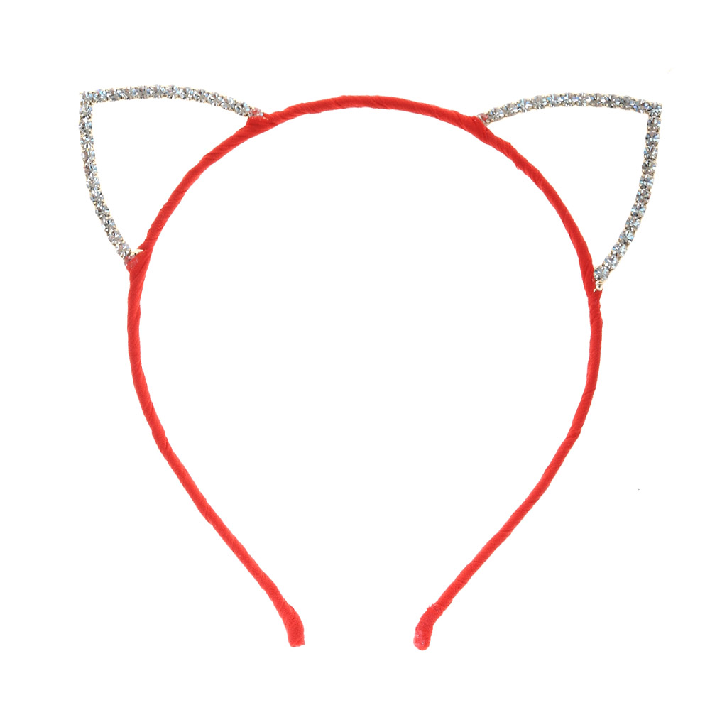 Women Girls Kids Rhinestone Cat Ear Candy Color Headband Aliceband ...