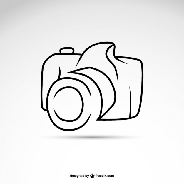 Line art camera symbol logo template Vector | Free Download
