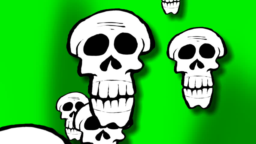HD Animated Background Featuring Skull Particles. Stock Footage ...