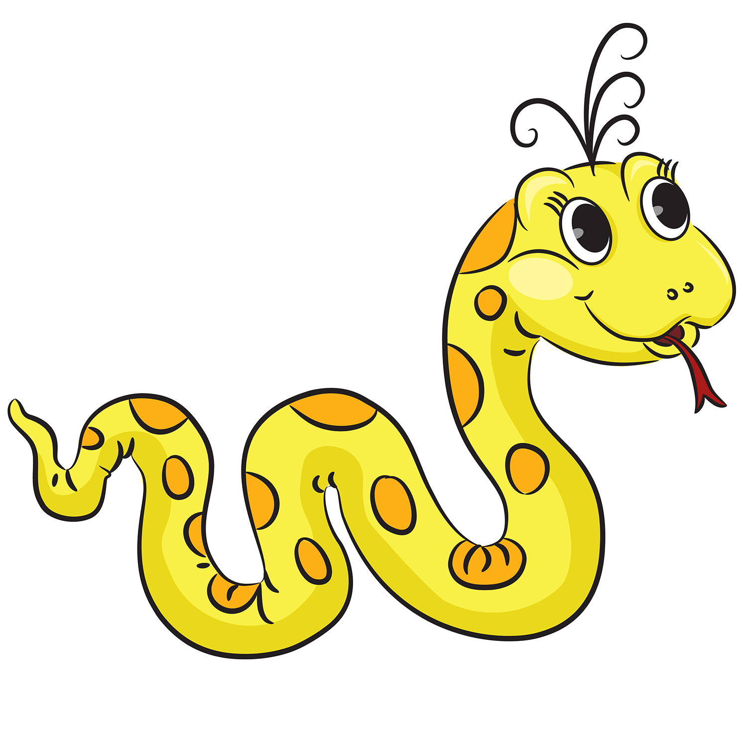 Cute rattlesnake clipart