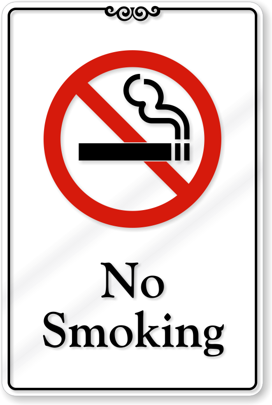ShowCase No Smoking Signs | Deluxe No Smoking Signs
