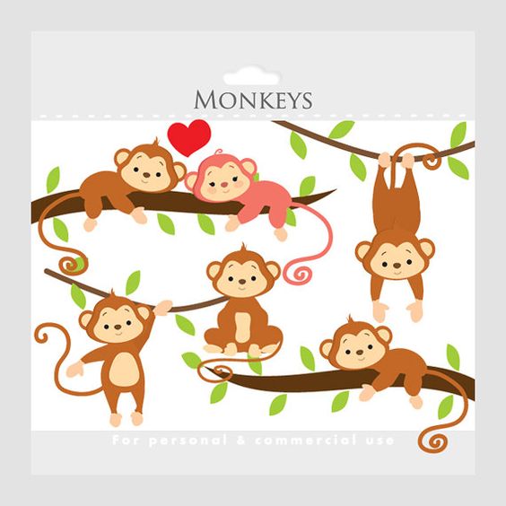Monkey, Clip art and Cute monkey