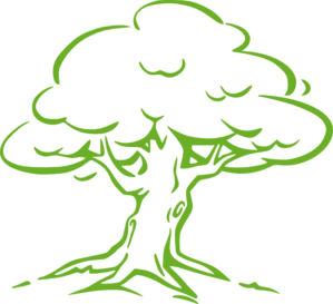 Green Oak Tree Clip Art - vector clip art online ...
