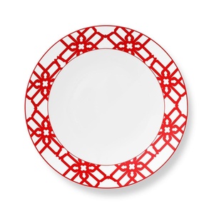 B by Brandie DIPR0104 Truman Porcelain Dinner Plate, 10.5", Red ...