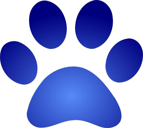 Best Photos of Blue Wildcat Paw Print - Blue Paw Print Logo, Blue ...