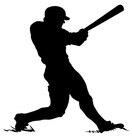 Baseball Hitter Silhouette 1 Decal Sticker