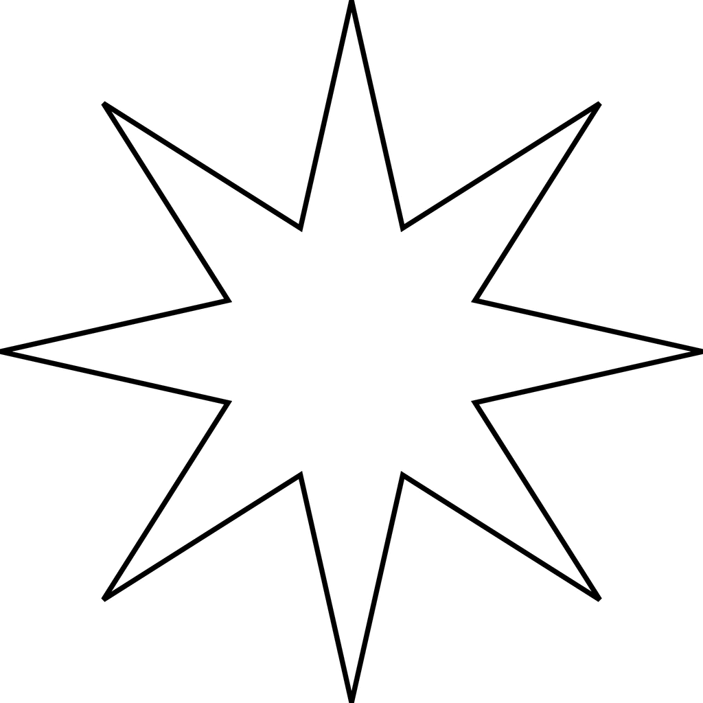 Clipart eight point shooting star