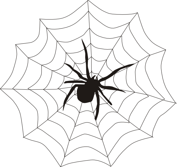 Halloween hanging spider clipart