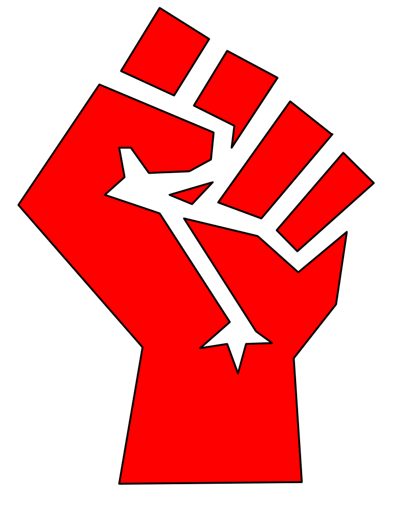 File:Red stylized fist.svg