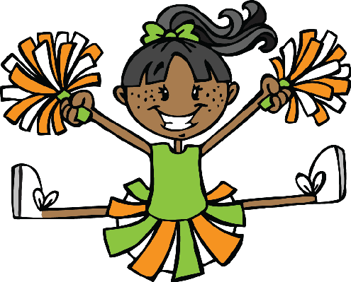 Cheerleader - Green and Orange | Clipart | The Arts | Image | PBS ...