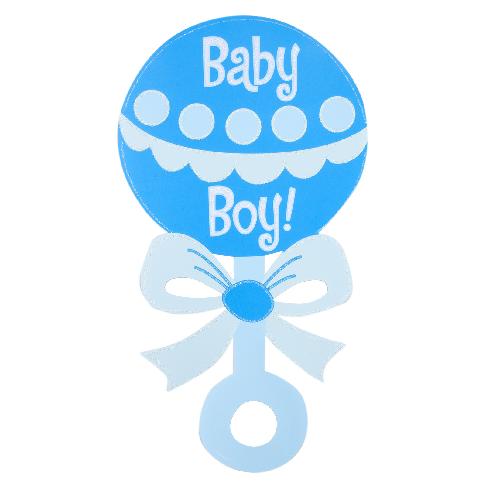 Baby Boy Rattle Glitter Cutout | ThePartyWorks ...