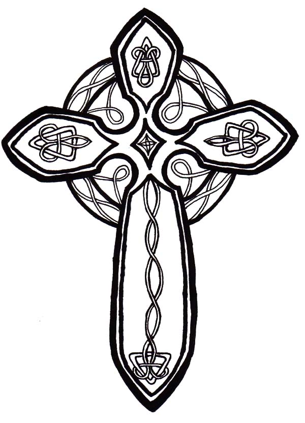 Free Printable Celtic Cross Coloring Pages ClipArt Best