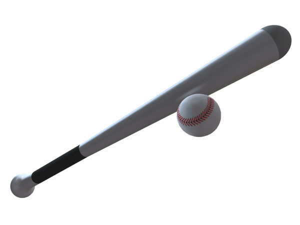 1,009 views baseball bat ball 3d obj