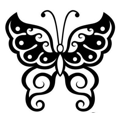 Tribal butterfly, Border design and Butterflies
