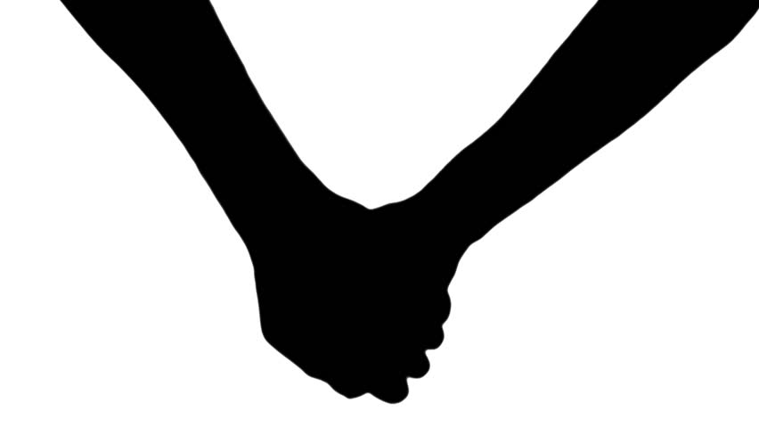Holding Hands Silhouette - Orange Stock Footage Video 591439 ...