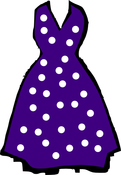 Spotted dress clipart