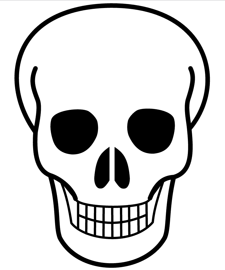 Best Photos of Skull Outline Template - Sugar Skull Felt Pattern ...